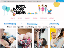 Tablet Screenshot of momsboobsandbabies.com